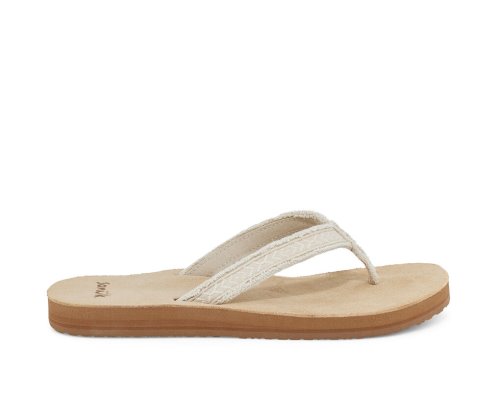 Tong Sanuk Fraidy Tribal Hemp Femme - Kaki FAEPXK307